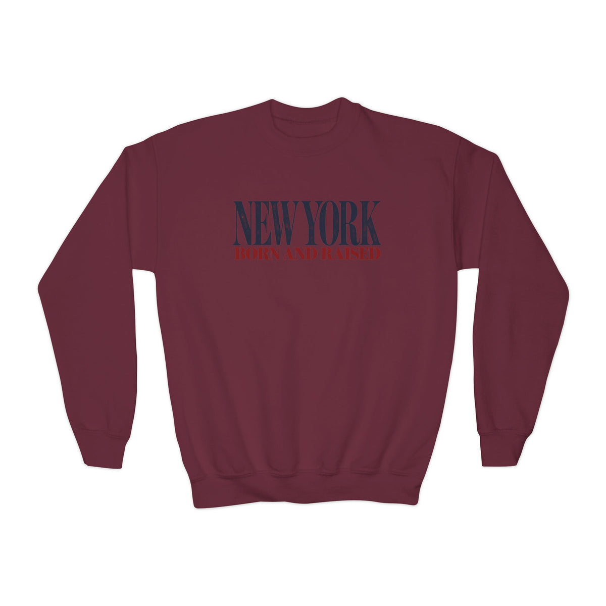 New York Born and Raised Luxury Streetwear Unisex Crewneck Sweatshirt Graphic