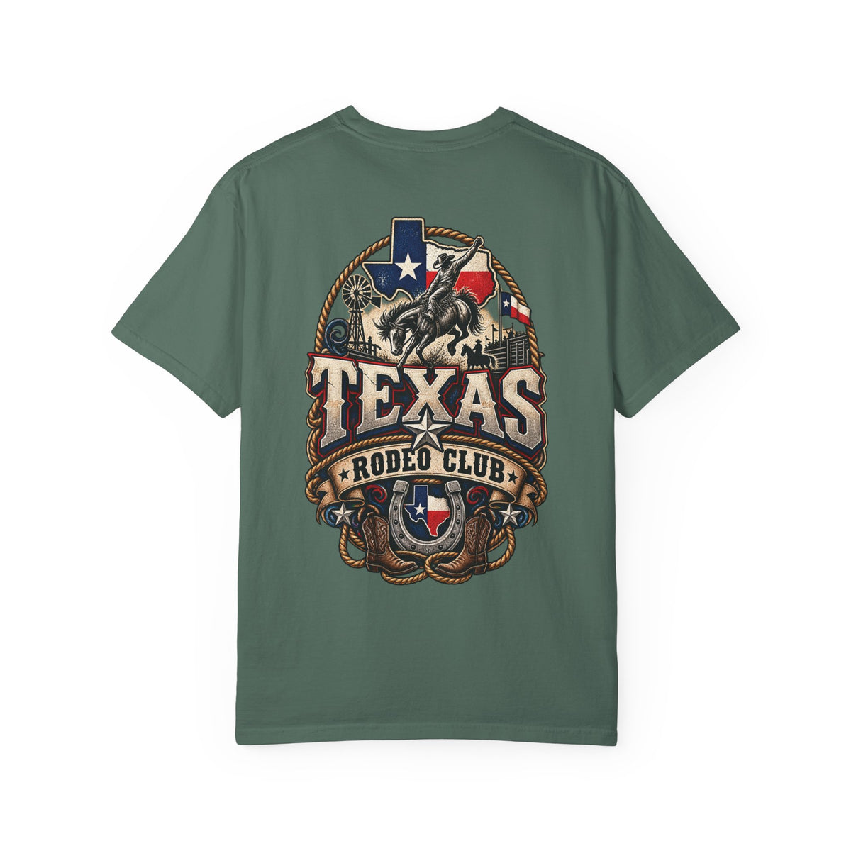 Texas Rodeo Club Unisex Comfort Color 1717 Streetwear Graphic Tee