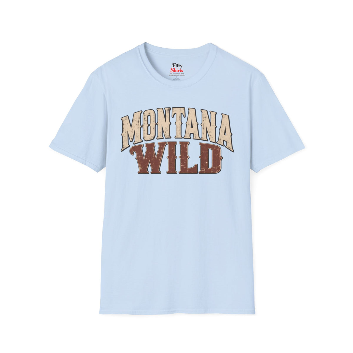 Montana Wild Unisex Softstyle T Shirt State Name Graphic Tee