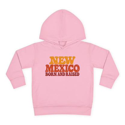 New Mexico Born and Raised 1970s Retro Unisex Toddler Pullover Fleece Hoodie