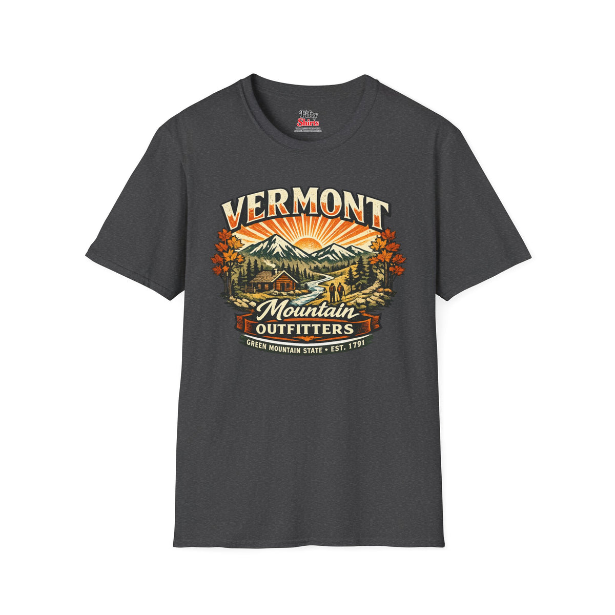 Vermont Mountain Outfitters Unisex Softstyle T Shirt State Pride Graphic Tee Collections FS03