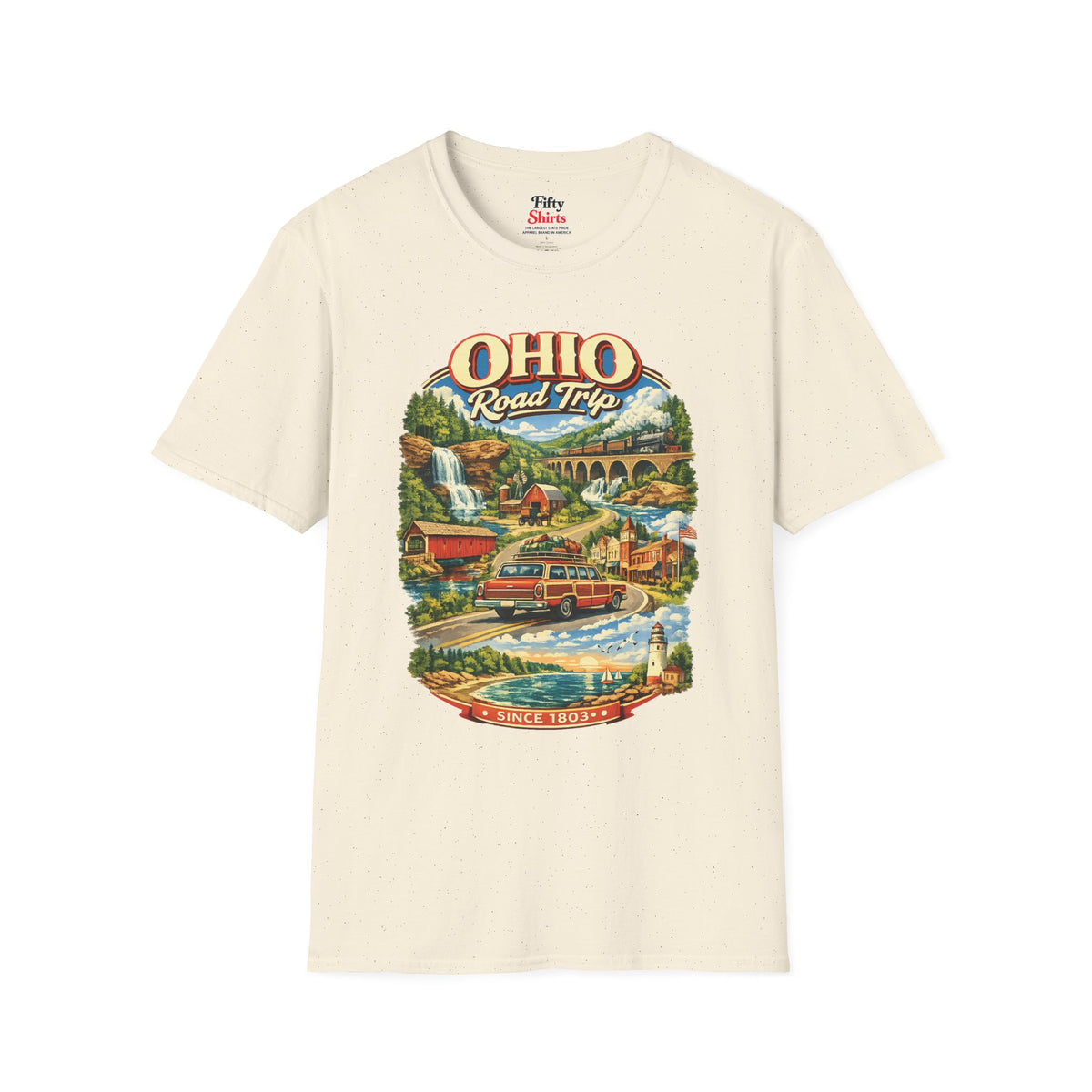 Ohio Road Trip Unisex Softstyle T Shirt State Pride Graphic Tee Collections FS03