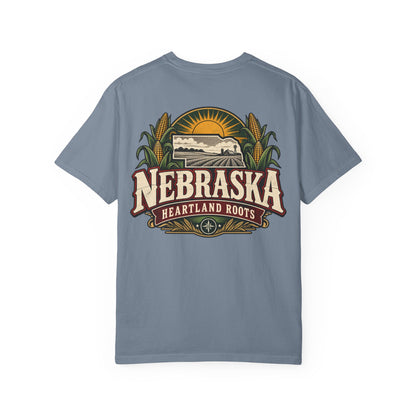 Nebraska Heartland Roots Unisex Comfort Color 1717 Streetwear Graphic Tee
