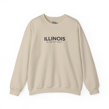 Illinois All State In God We Trust Unisex Crewneck Sweatshirt