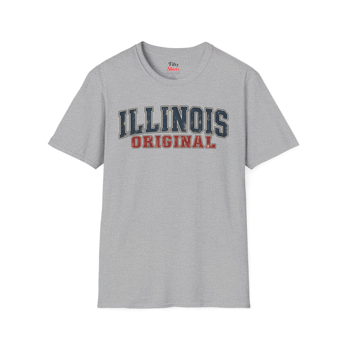 Illinois Original Unisex Softstyle T Shirt State Name Graphic Tee