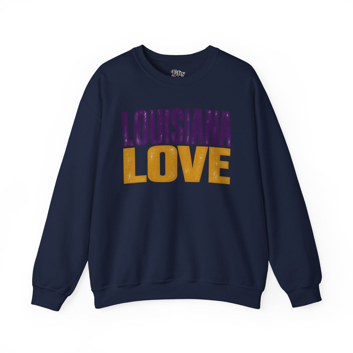 Louisiana Love Unisex Crewneck Sweatshirt State Name Graphic