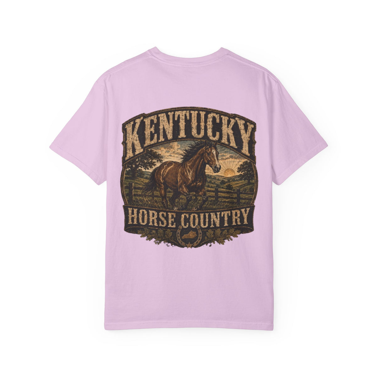 Kentucky Horse Country Unisex Comfort Color 1717 Streetwear Graphic Tee