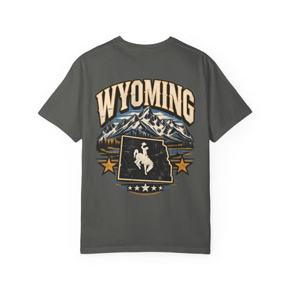 Wyoming State Pride Unisex Comfort Color 1717 Streetwear Graphic Tee