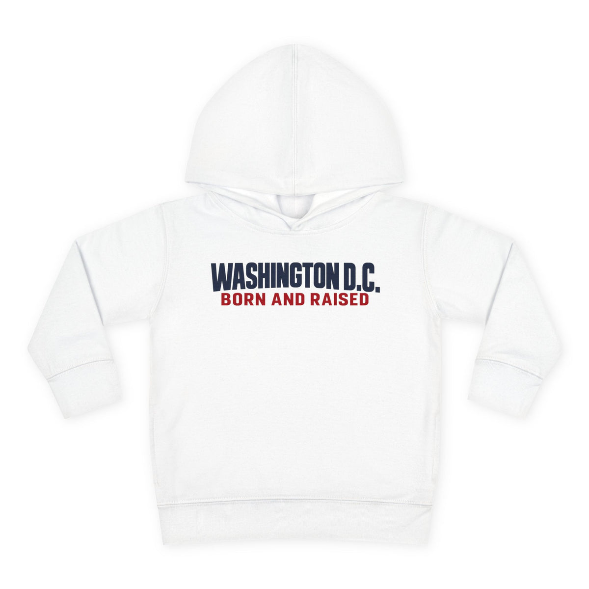 Washington DC Born and Raised Minimal Modern Unisex Toddler Pullover Fleece Hoodie