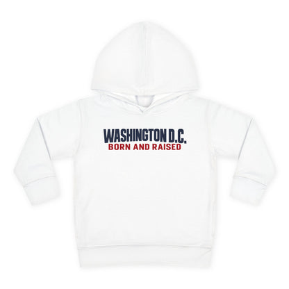 Washington DC Born and Raised Minimal Modern Unisex Toddler Pullover Fleece Hoodie