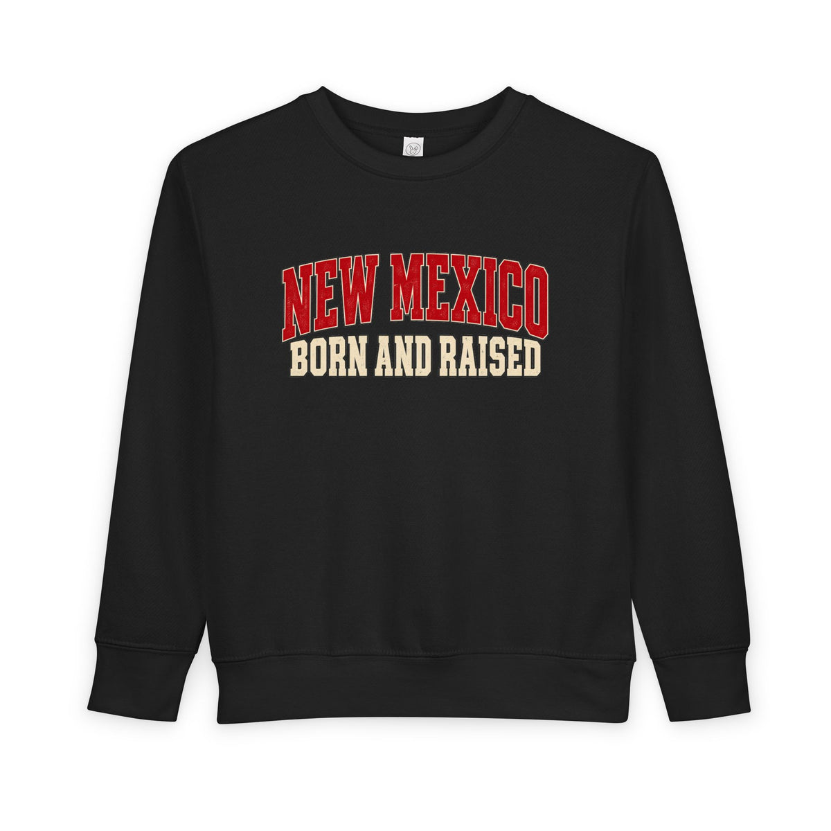 New Mexico Born and Raised Retro Collegiate Unisex Toddler Sweatshirt