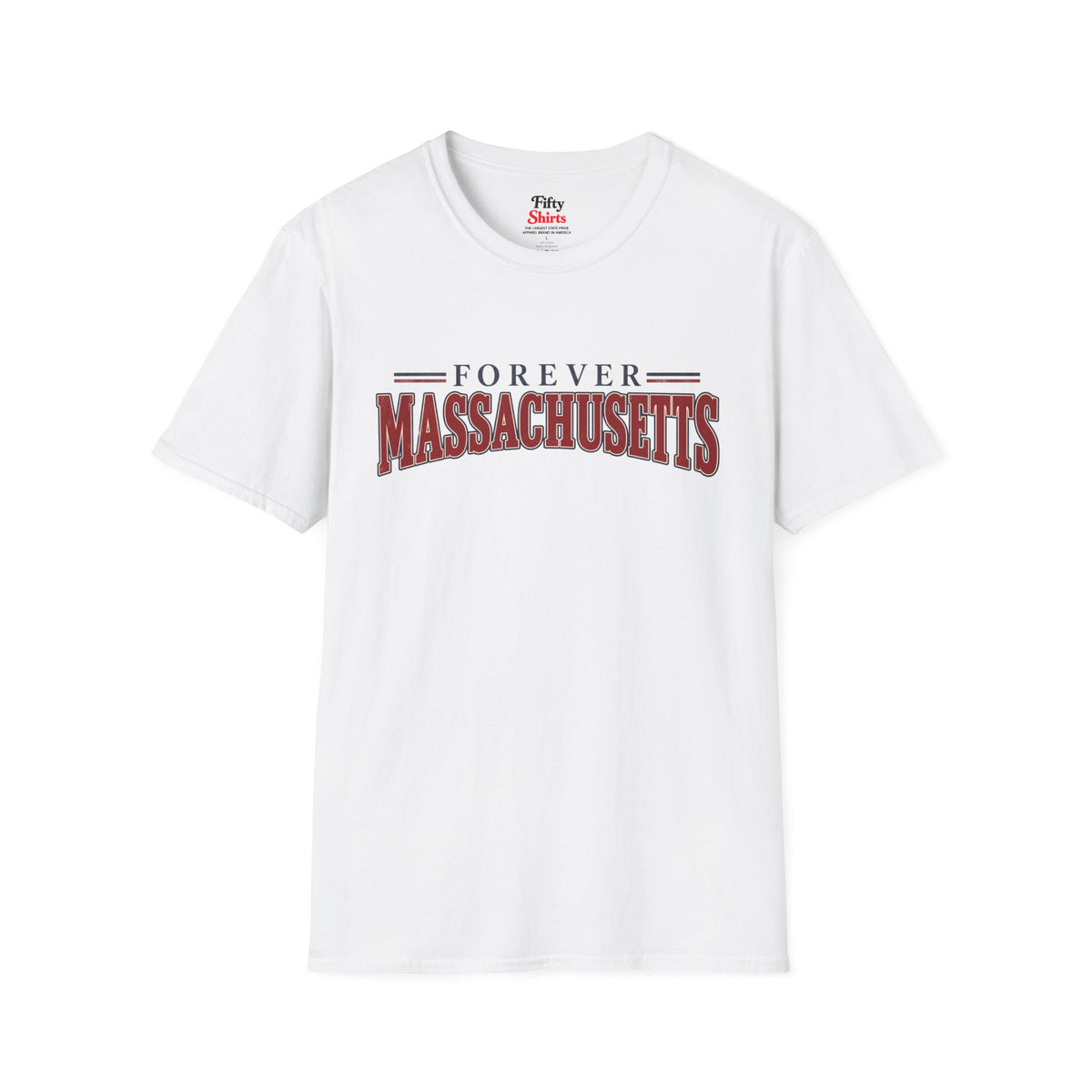 Forever Massachusetts Unisex Softstyle T Shirt State Name Graphic Tee