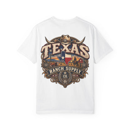 Texas Ranch Supply Co. Unisex Comfort Color 1717 Streetwear Graphic Tee