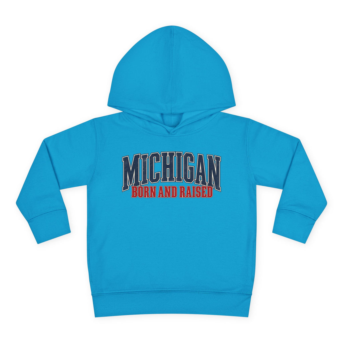 Michigan Born and Raised Luxury Vintage Streetwear Unisex Toddler Pullover Fleece Hoodie