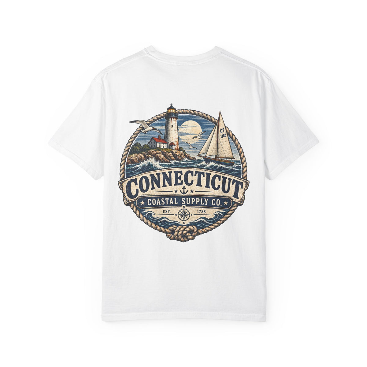 Connecticut Coastal Supply Co  Unisex Comfort Color 1717 Streetwear Graphic Tee