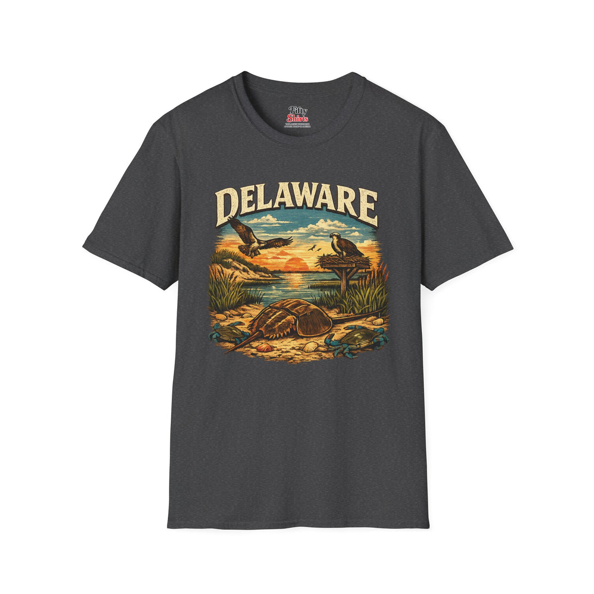 Delaware Wildlife Unisex Softstyle T Shirt State Pride Graphic Tee Collections FS03