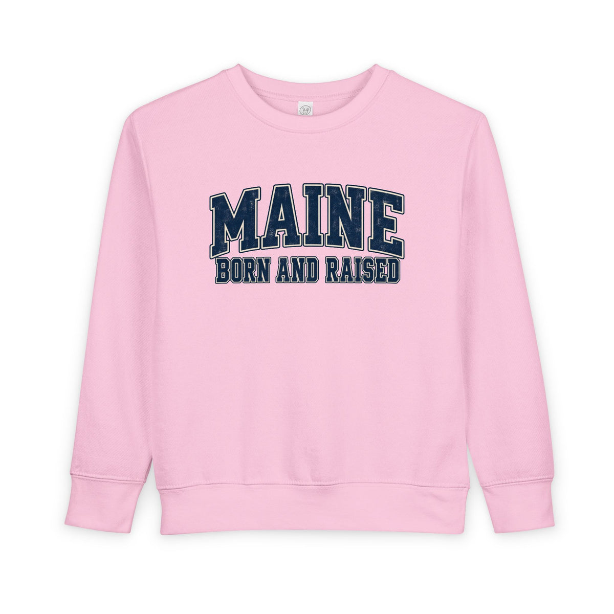 Maine Born and Raised Classic Collegiate Unisex Toddler Sweatshirt