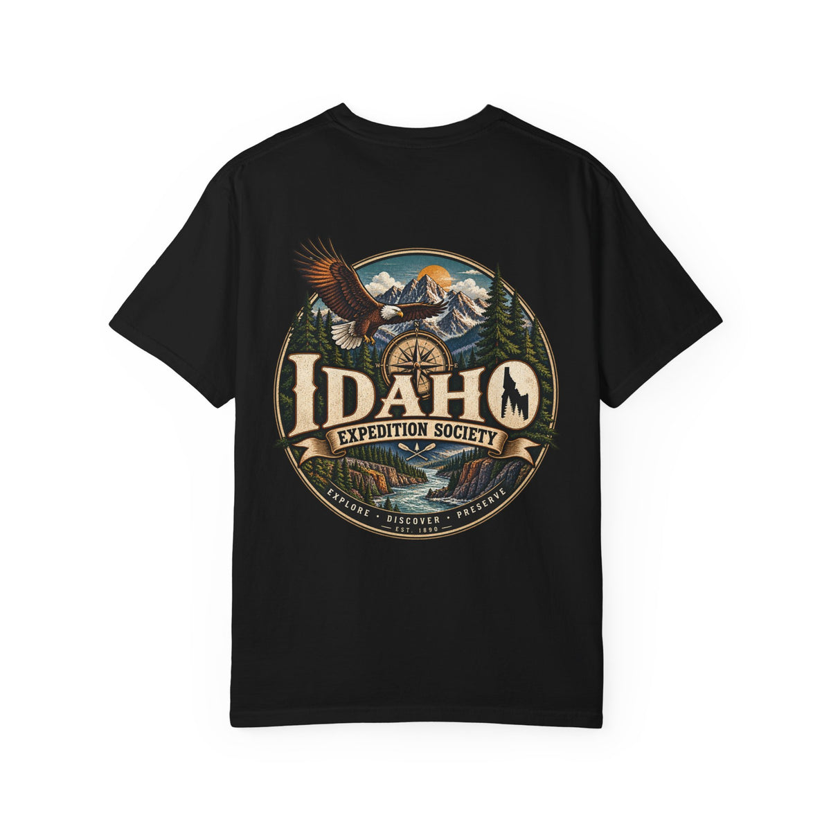 Idaho Expedition Society Unisex Comfort Color 1717 Streetwear Graphic Tee