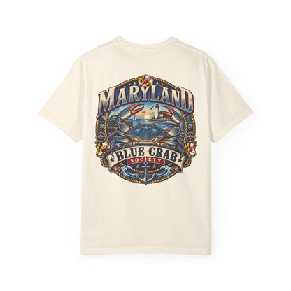 Maryland Blue Crab Society Unisex Comfort Color 1717 Streetwear Graphic Tee