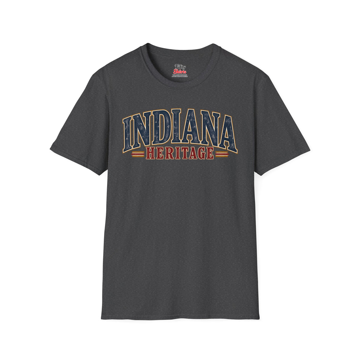 Indiana Heritage Unisex Softstyle T Shirt State Name Graphic Tee