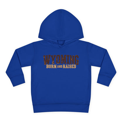 Wyoming Born and Raised Cowboy Heritage Unisex Toddler Pullover Fleece Hoodie