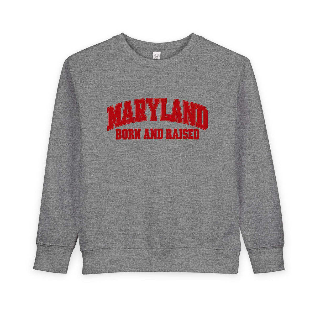 Maryland Born and Raised Classic Collegiate Unisex Toddler Sweatshirt