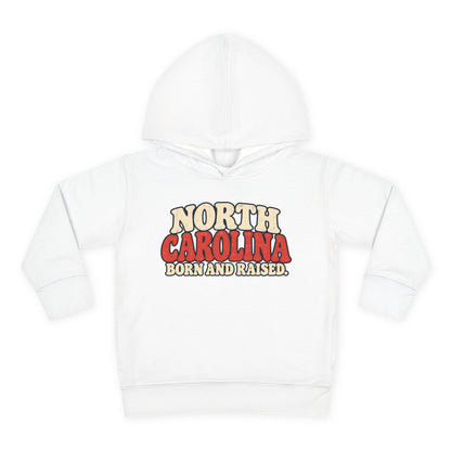 North Carolina Born and Raised Carolina Vintage Unisex Toddler Pullover Fleece Hoodie