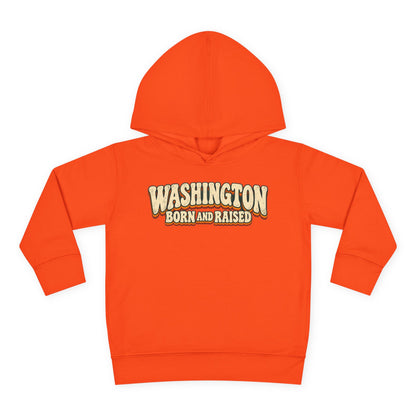 Washington Born and Raised Vintage 1970s Unisex Toddler Pullover Fleece Hoodie