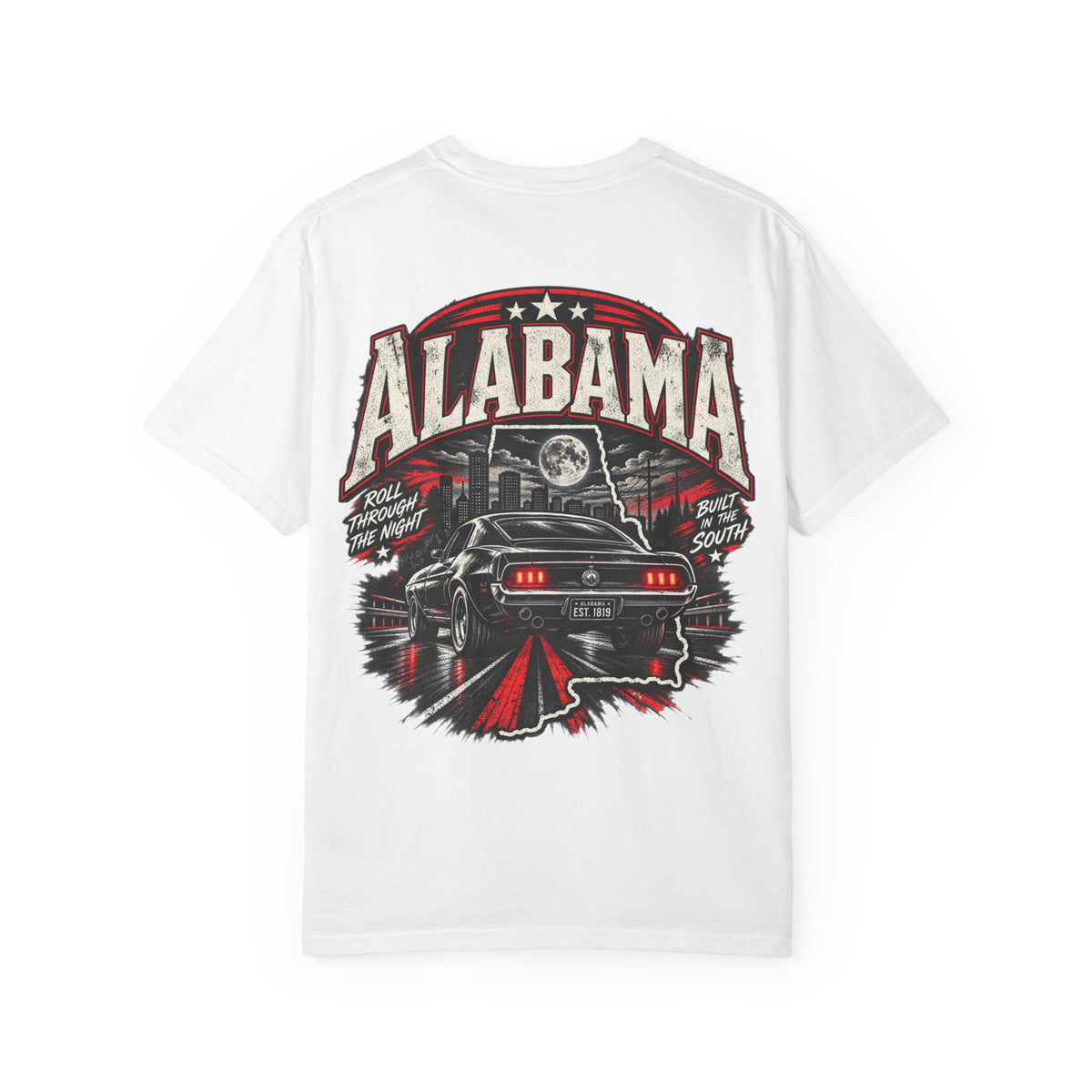 Alabama Night Drive Unisex Comfort Color 1717 Streetwear Graphic Tee
