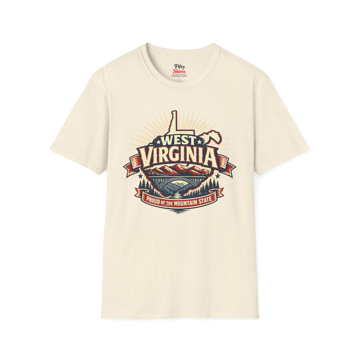 West Virginia State Pride Unisex Softstyle T Shirt State Pride Graphic Tee Collections FS03