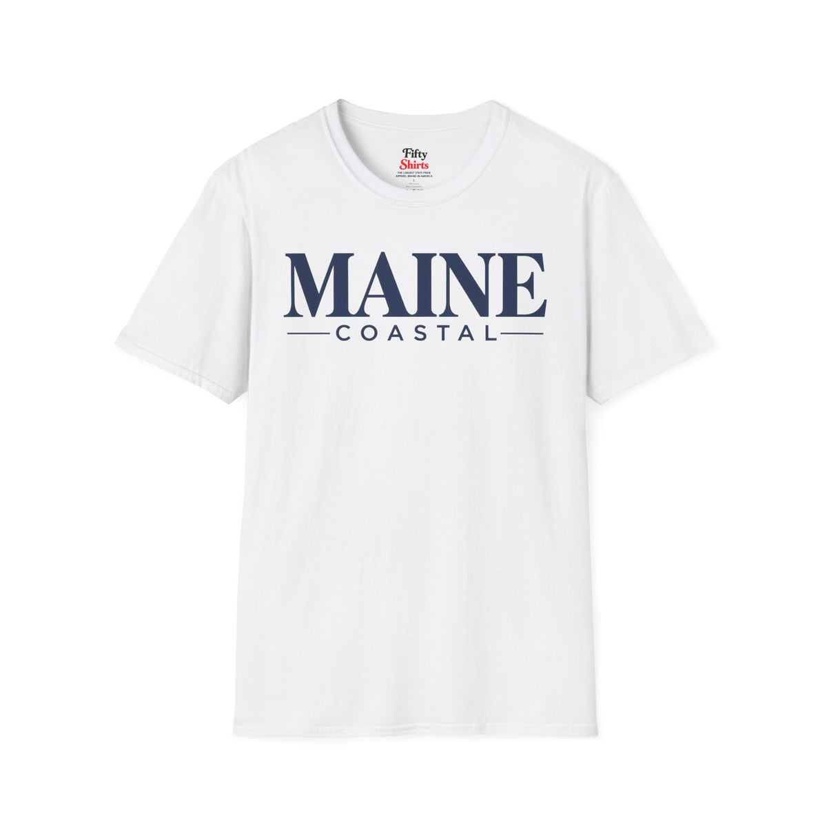 Main Coastal Unisex Softstyle T Shirt State Name Graphic Tee
