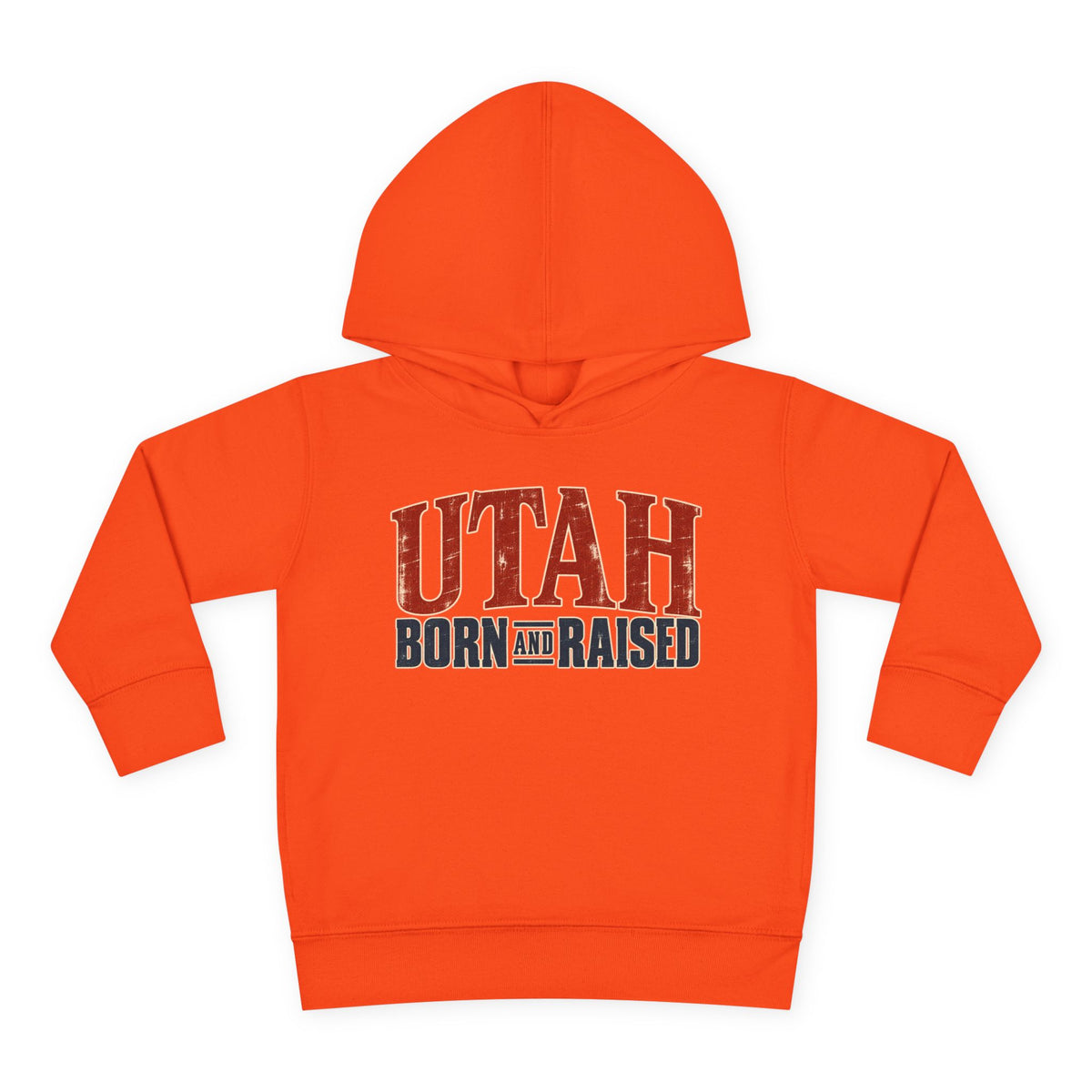 Utah Born and Raised Premium Heritage Unisex Toddler Pullover Fleece Hoodie
