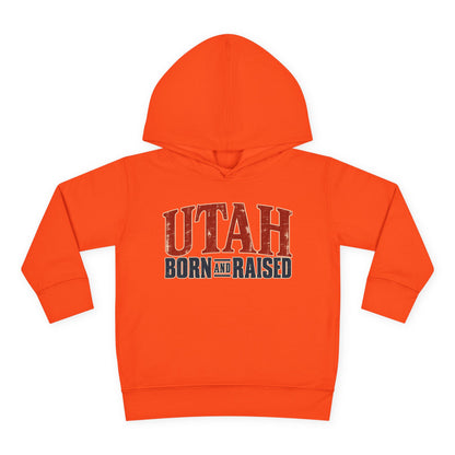 Utah Born and Raised Premium Heritage Unisex Toddler Pullover Fleece Hoodie
