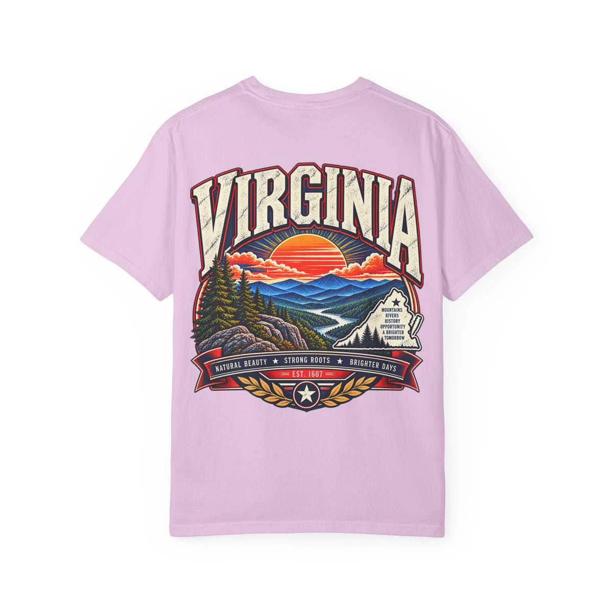 Virginia Mountains Unisex Comfort Color 1717 Streetwear Graphic Tee