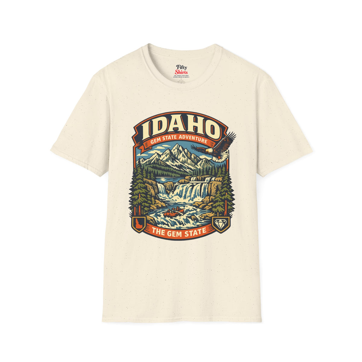 Idaho Gem State Adventure Unisex Softstyle T Shirt State Pride Graphic Tee Collections FS03
