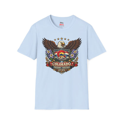 Colorado Americana Eagle Unisex Softstyle T Shirt State Pride Graphic Tee Collections FS03