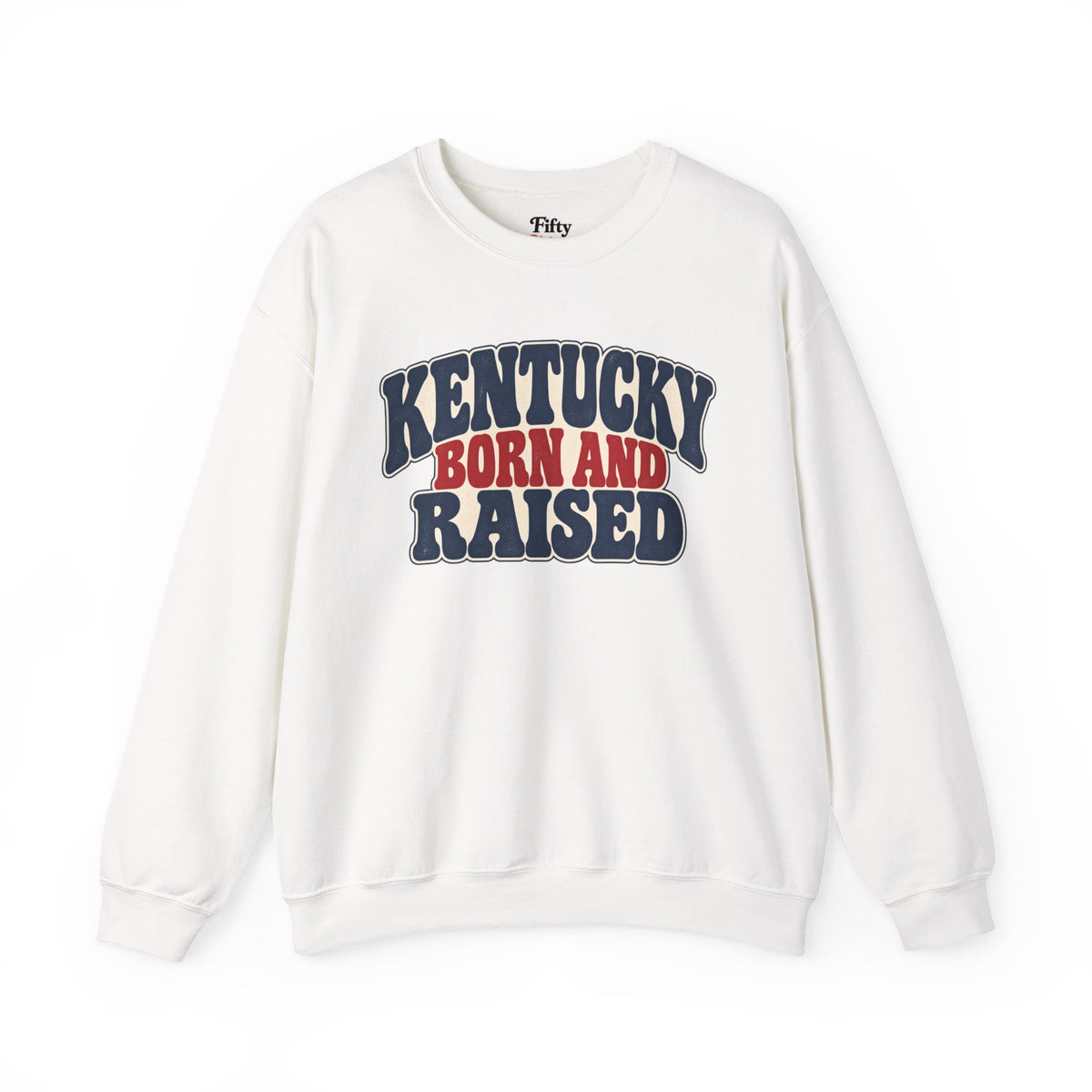 Kentucky Born and Raised Retro 1970s Unisex Sweatshirt Graphic