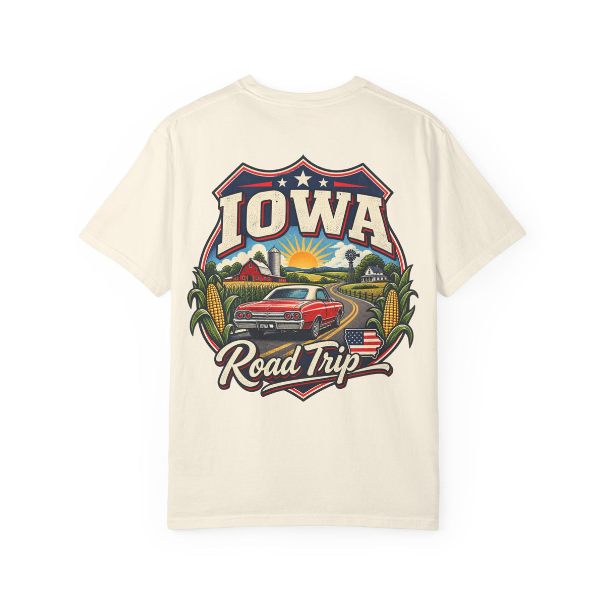 Iowa Road Trip Unisex Comfort Color 1717 Streetwear Graphic Tee