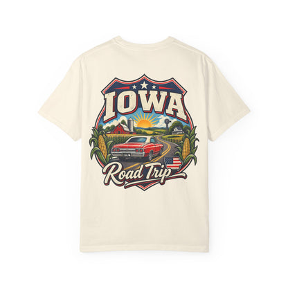 Iowa Road Trip Unisex Comfort Color 1717 Streetwear Graphic Tee