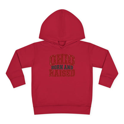 Ohio Born and Raised Midwest Heritage Unisex Toddler Pullover Fleece Hoodie