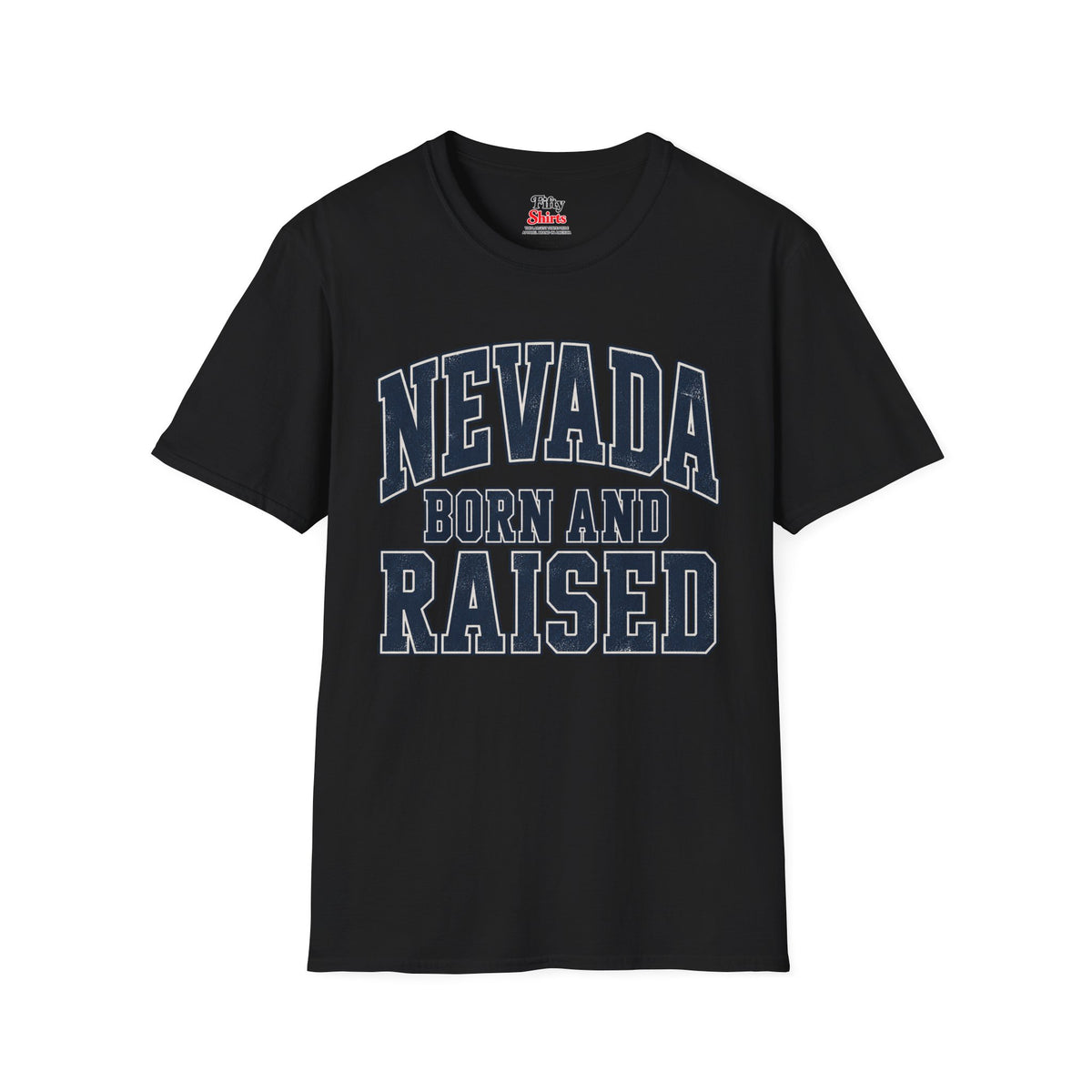 Nevada Born and Raised Unisex Softstyle T Shirt State Name Graphic Tee