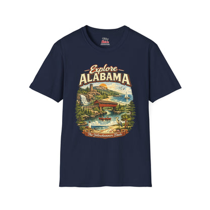 Explore Alabama Unisex Softstyle T Shirt State Pride Graphic Tee Collections FS03