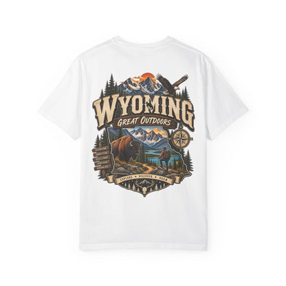 Wyoming Great Outdoors Unisex Comfort Color 1717 Streetwear Graphic Tee