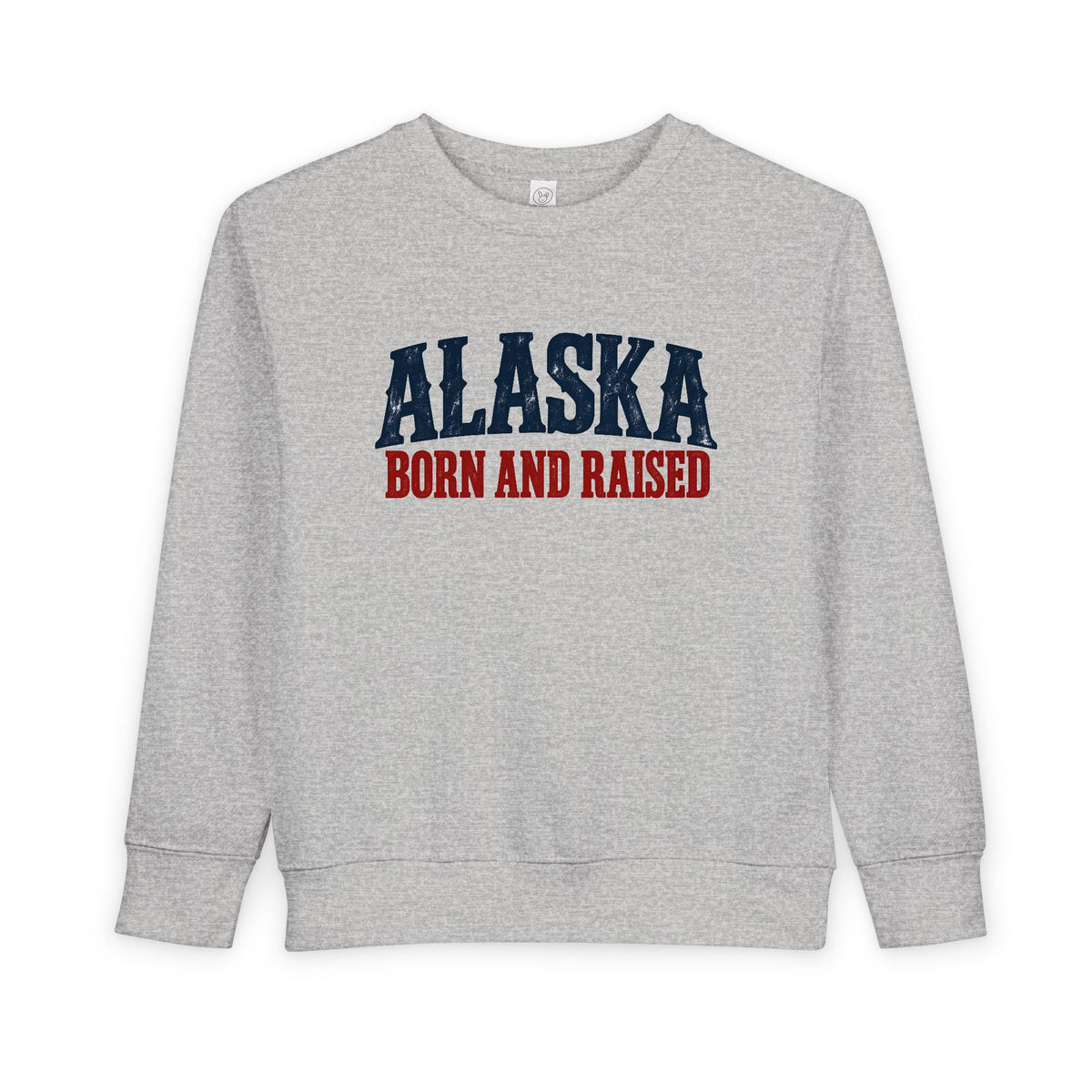 Alaska Born and Raised Rugged Americana Unisex Toddler Sweatshirt