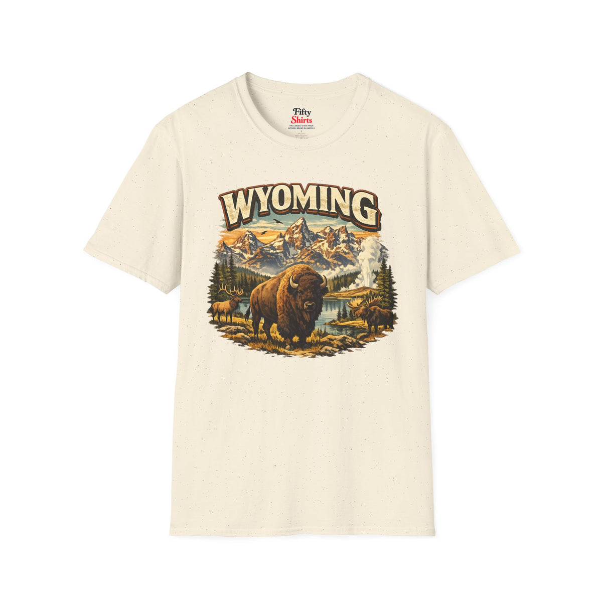 Wyoming Wilderness Unisex Softstyle T Shirt State Pride Graphic Tee Collections FS03