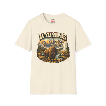 Wyoming Wilderness Unisex Softstyle T Shirt State Pride Graphic Tee Collections FS03