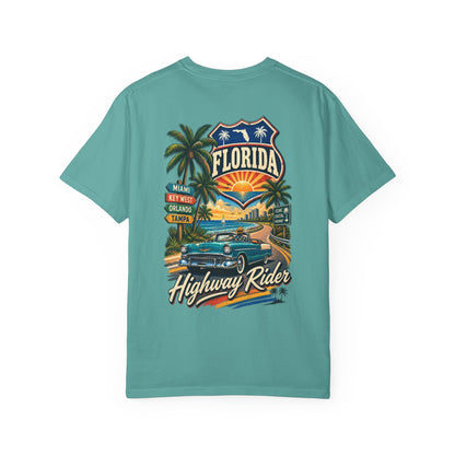Florida Highway Rider  Unisex Comfort Color 1717 Streetwear Graphic Tee