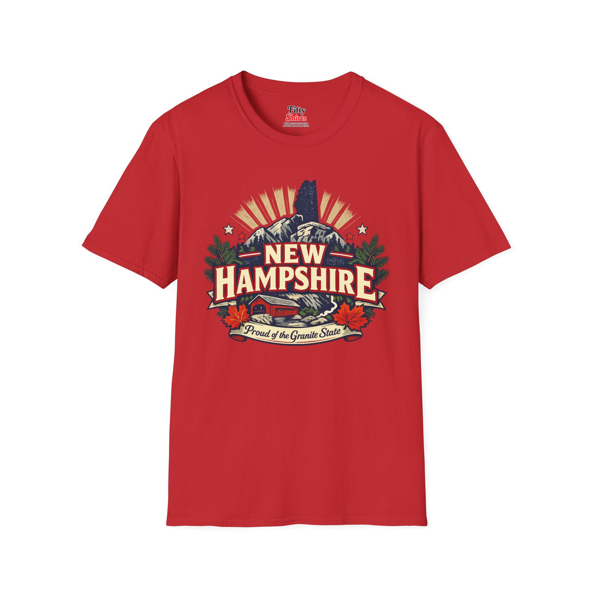 New Hampshire State Pride Unisex Softstyle T Shirt State Pride Graphic Tee Collections FS03