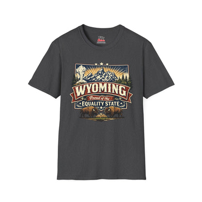 Wyoming State Pride Unisex Softstyle T Shirt State Pride Graphic Tee Collections FS03
