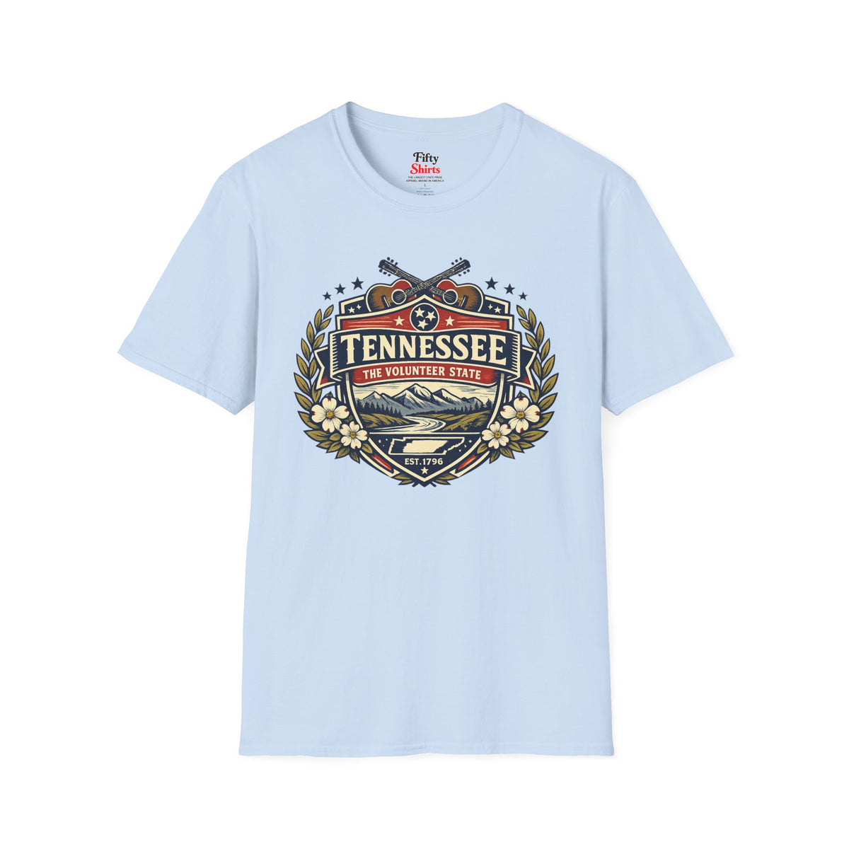 Tennessee Heritage Badge Unisex Softstyle T Shirt State Pride Graphic Tee Collections FS03